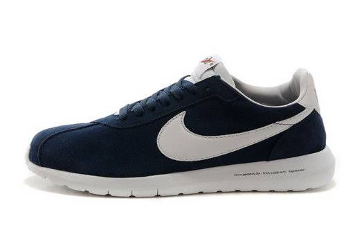 Nike Roshe Run Mens Shoes Deep Blue White Special Closeout